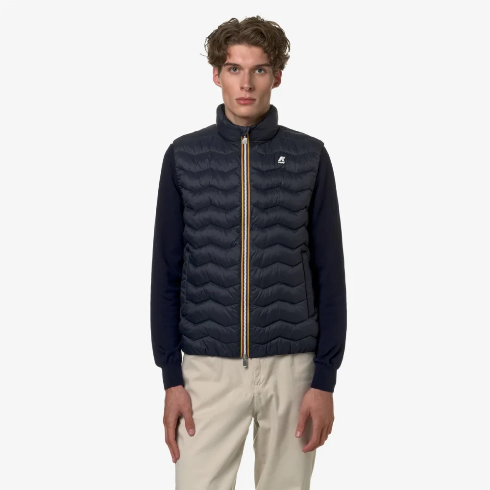 K-way Gewatteerd Warm Vest Blauw Blue Heren