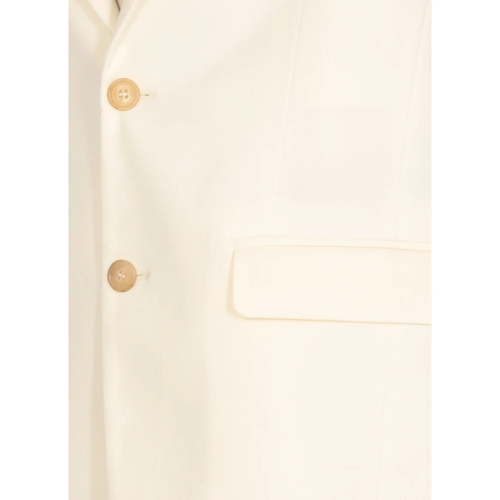 MM6 Maison Margiela Ivoor Blazer met Reverskraag Beige Dames