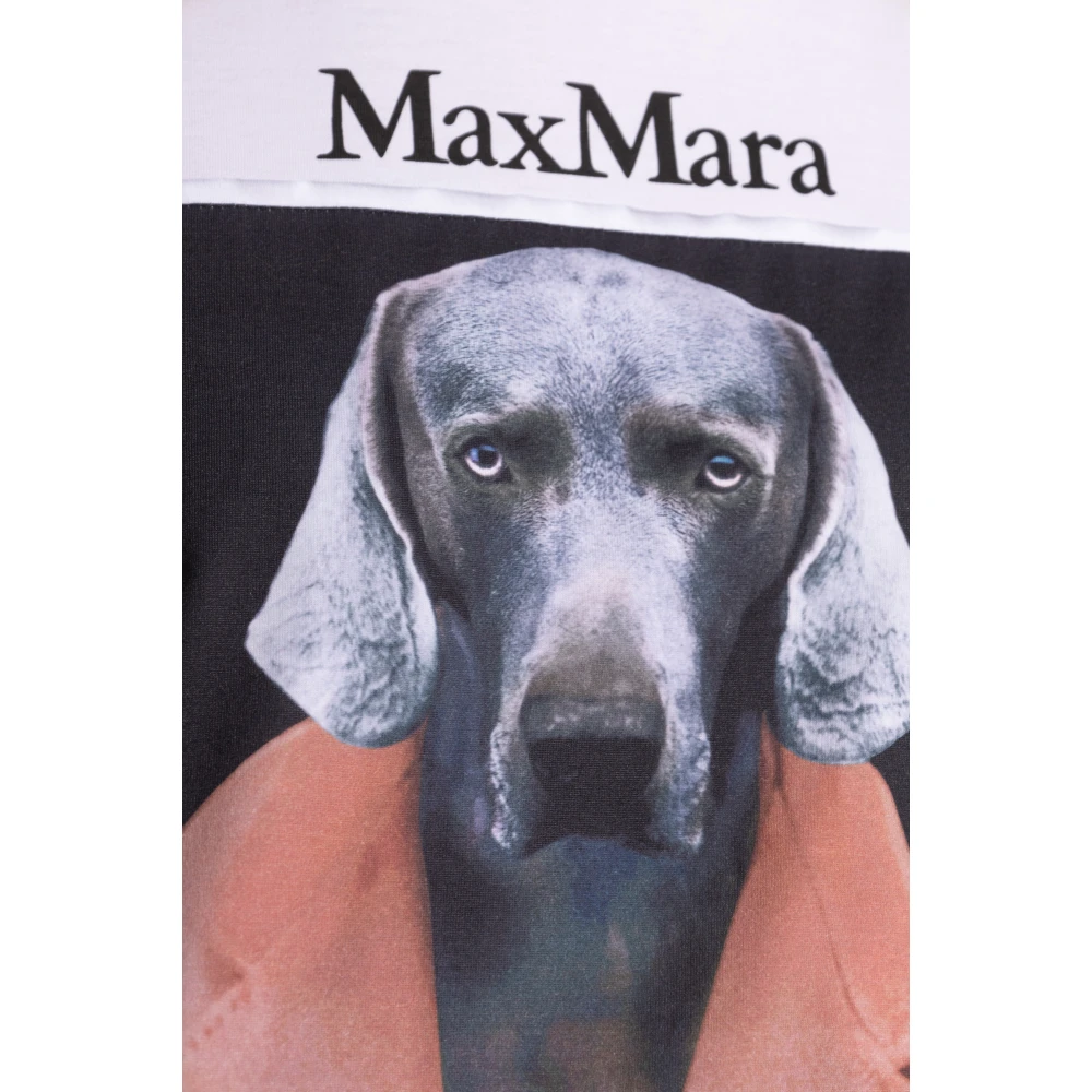 Max Mara T-shirt met 'Cipria' print White Dames