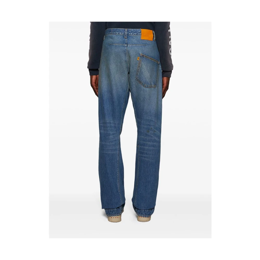 Gallery Dept. Blauwe Denim Jeans met Distressed Finish Blue Heren