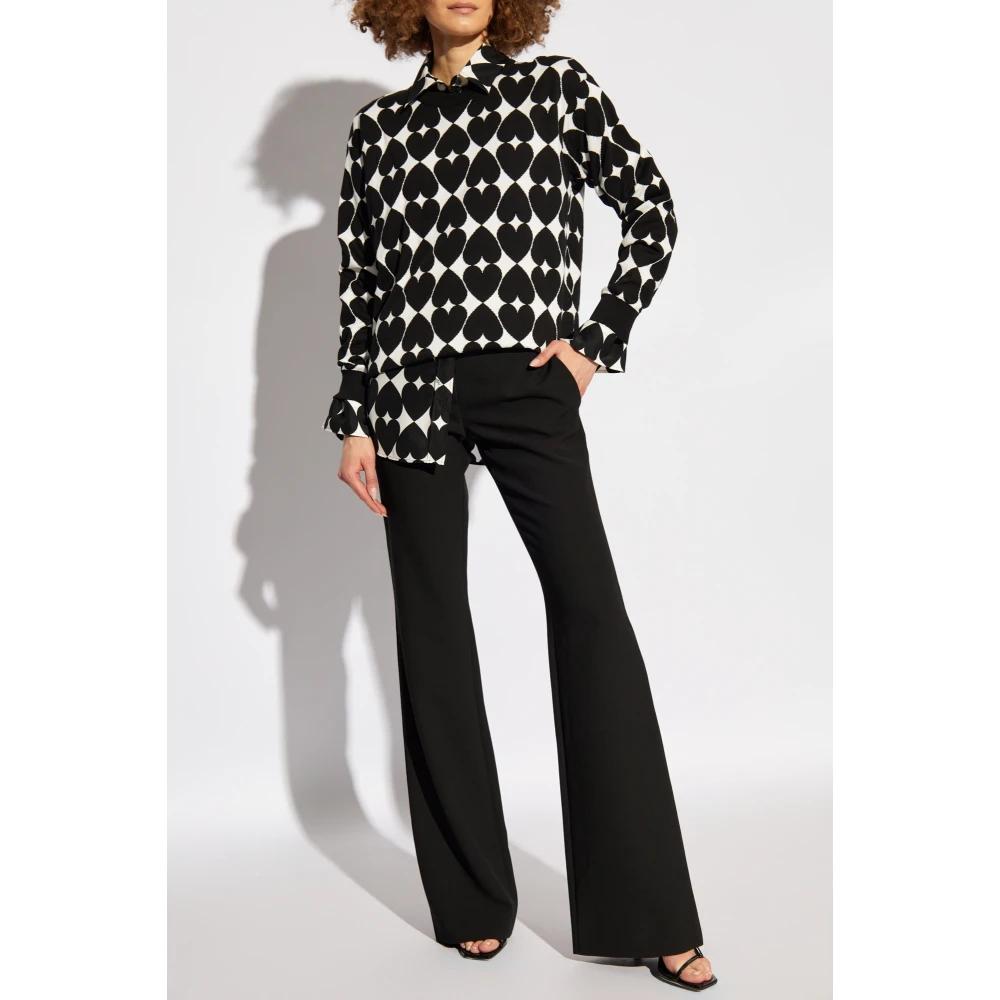 Moschino Trui met geborduurd patroon Black Dames