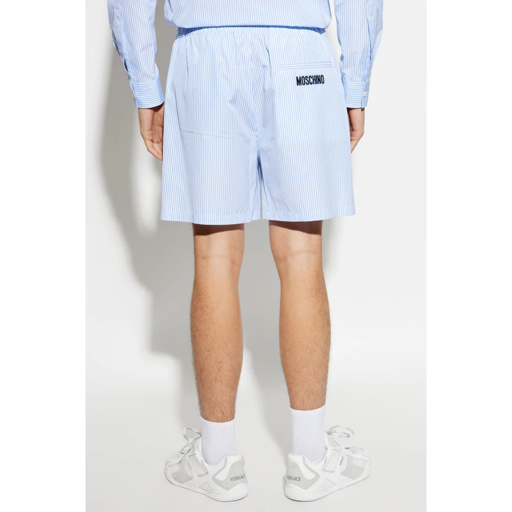 Moschino Gestreepte patroon shorts Blue Heren