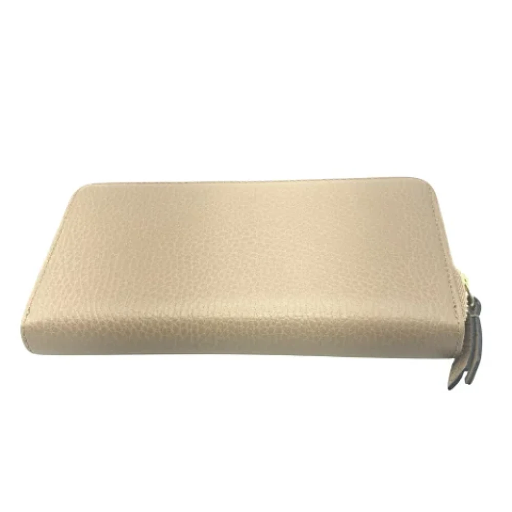 Gucci Vintage Pre-owned Leather wallets Beige Dames