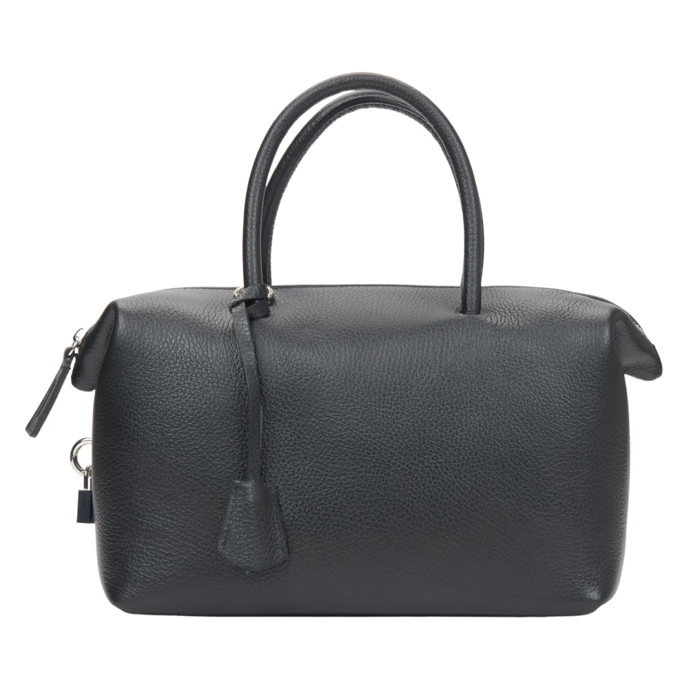 Estro Zwarte Satchel Handtas voor vrouwen gemaakt van Premium Italiaans Echt Leer Black Dames
