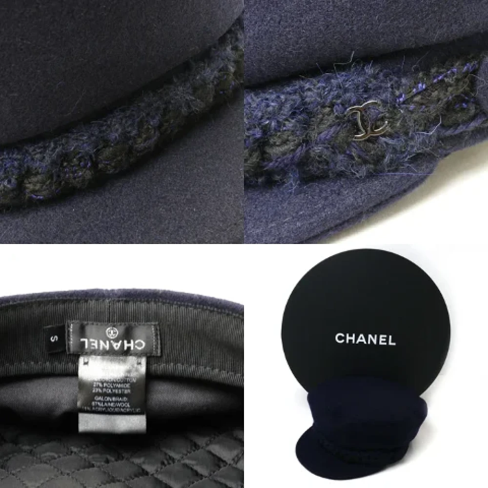 Chanel Vintage Pre-owned Canvas hats Blue Dames