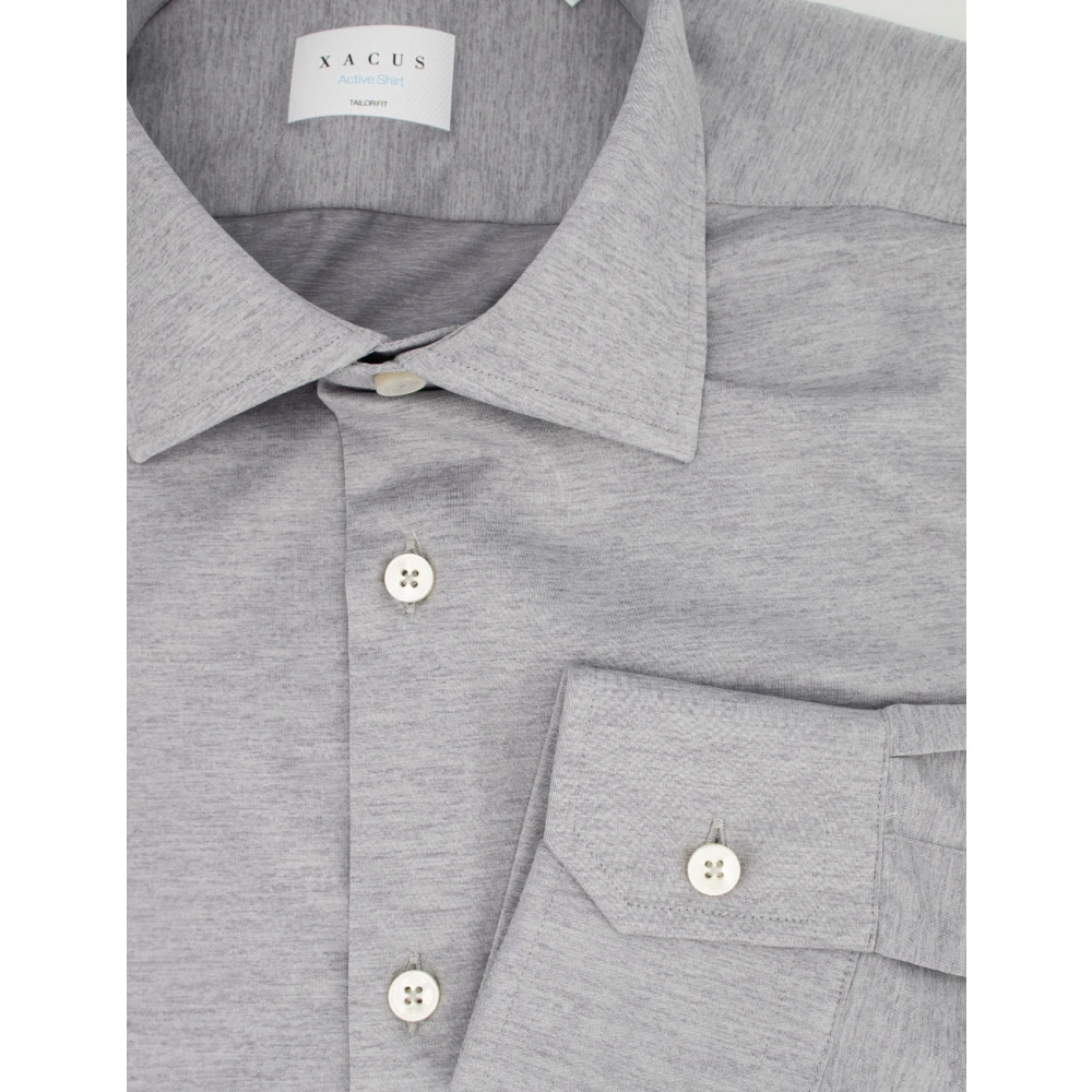 Xacus Elegante Formele Overhemd met Japanse Technologie Gray Heren