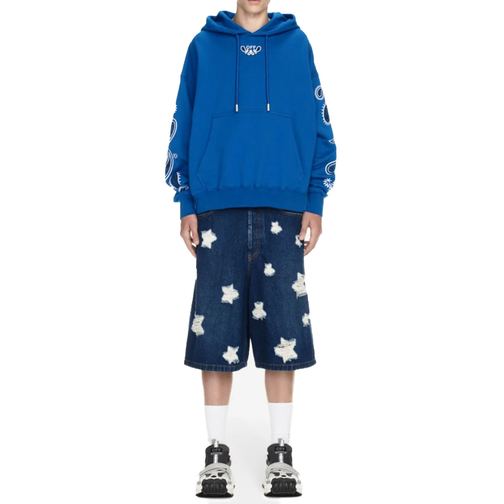 Off White Casual Sweatshirt voor dagelijks gebruik Blue Heren