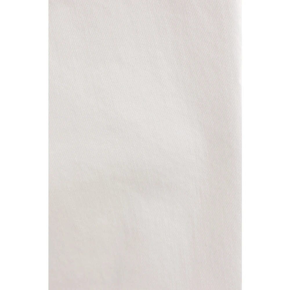 BRUNELLO CUCINELLI Witte Denim Jeans met Logo Borduursel White Heren
