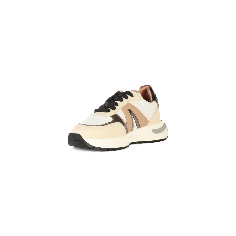 Alexander Smith Gelamineerde Sneakers met Contrast Inzetstukken White Dames