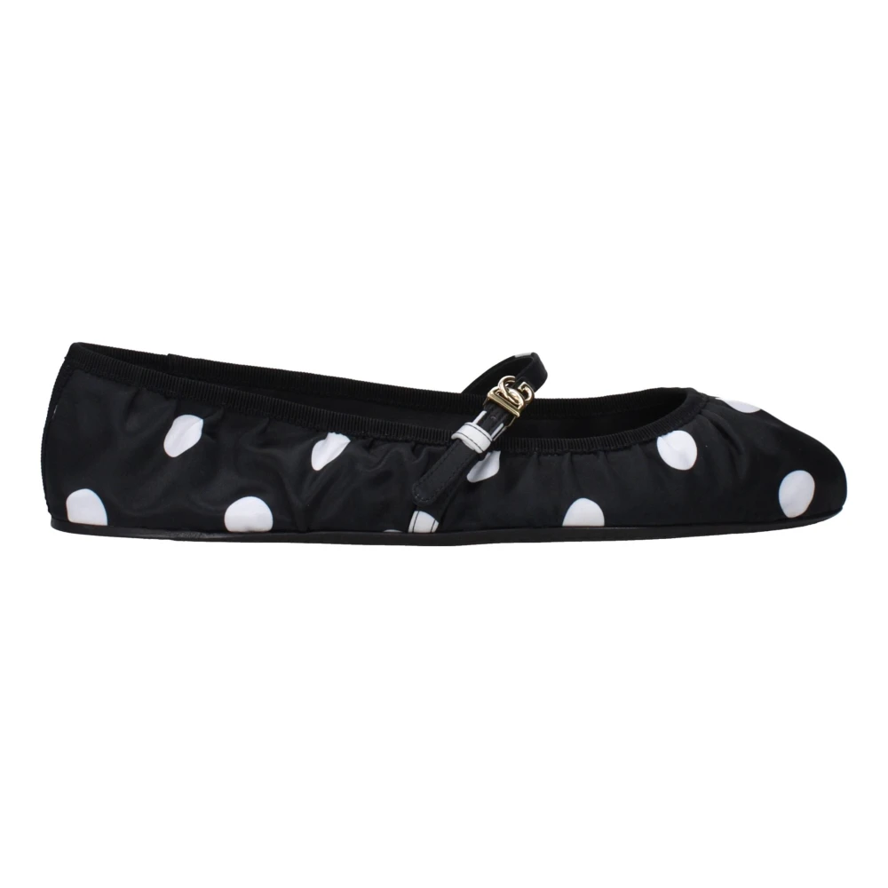 Dolce & Gabbana , Ballerina Shoes, Female, Black, 5 1/2 Uk, Odette Fabric Ballet Flats