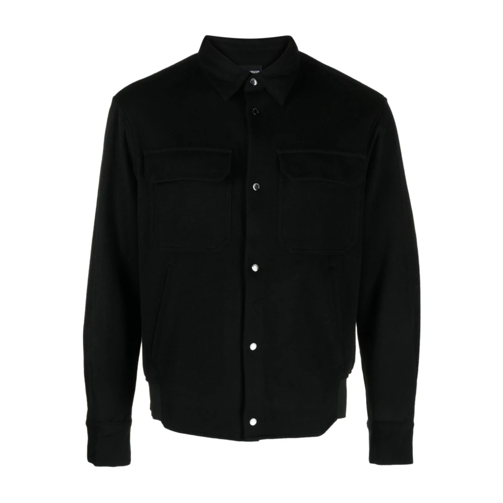 Emporio Armani Zwarte shirt met cargozakken Black Heren