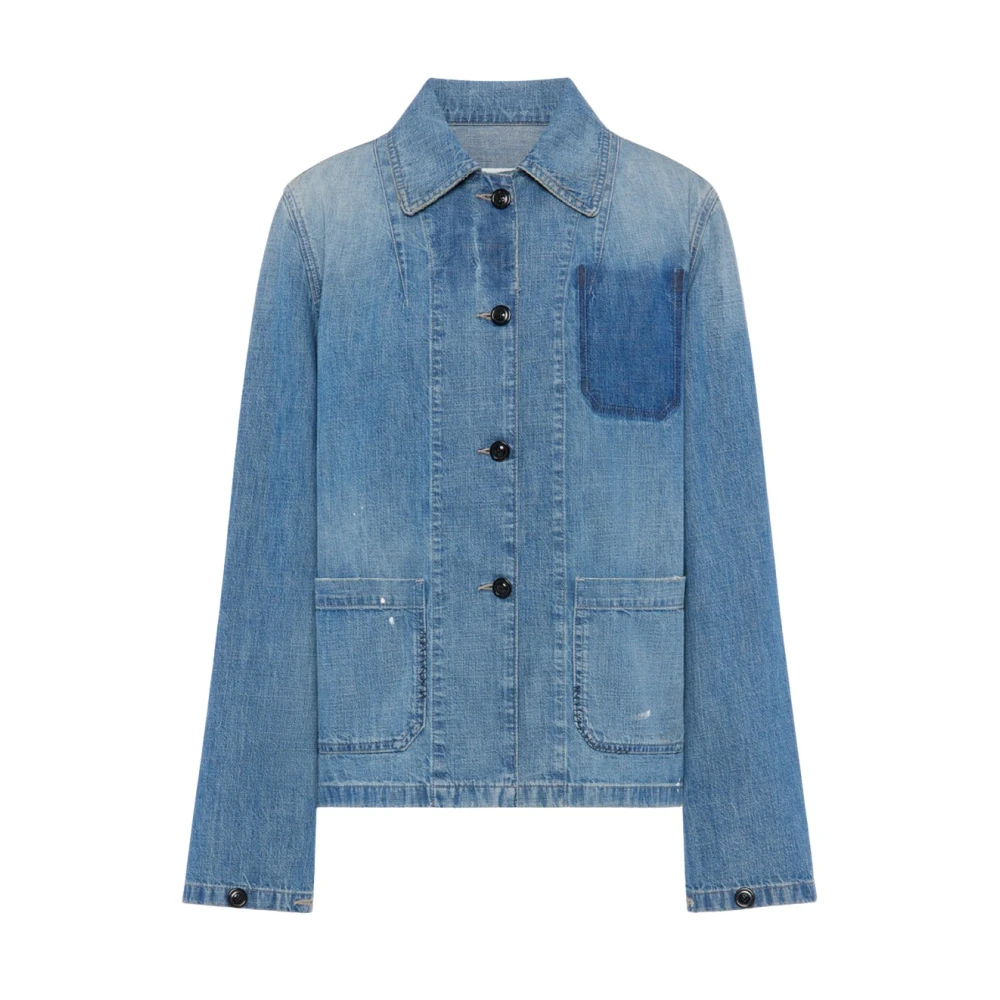 Maison Margiela Femme Bleu Blouses Et Chemises, Taille: 38 Fr Chemise En Jean