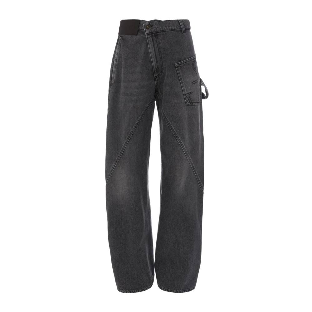 JW Anderson Grijze Jeans Herfst Winter Collectie Gray Heren