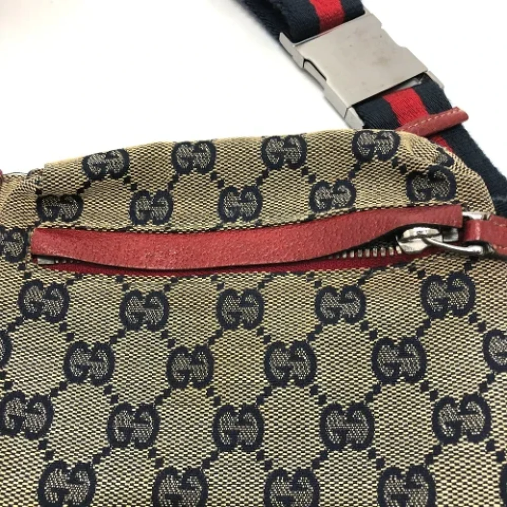 Gucci Vintage Pre-owned Canvas gucci-bags Blue Heren
