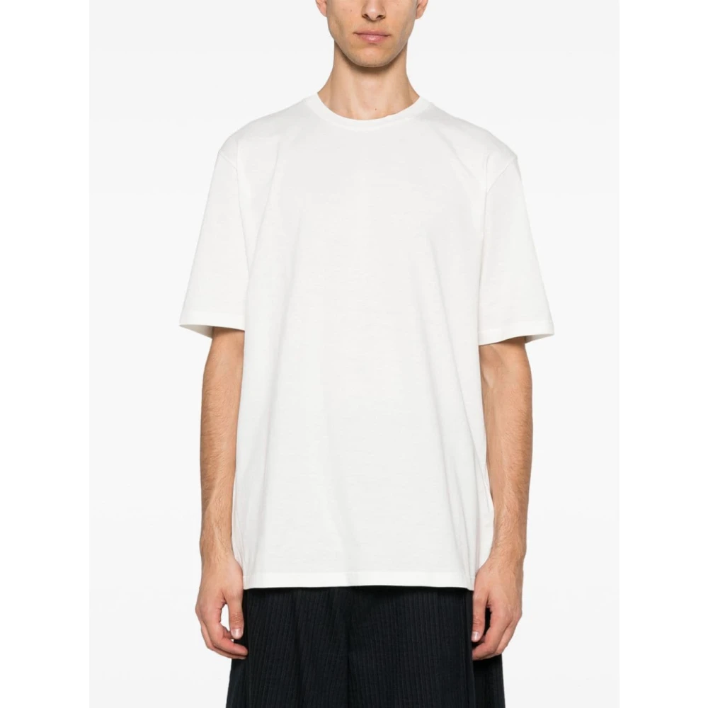 Jil Sander Witte Katoenen Ronde hals T-shirt Mannen White Heren