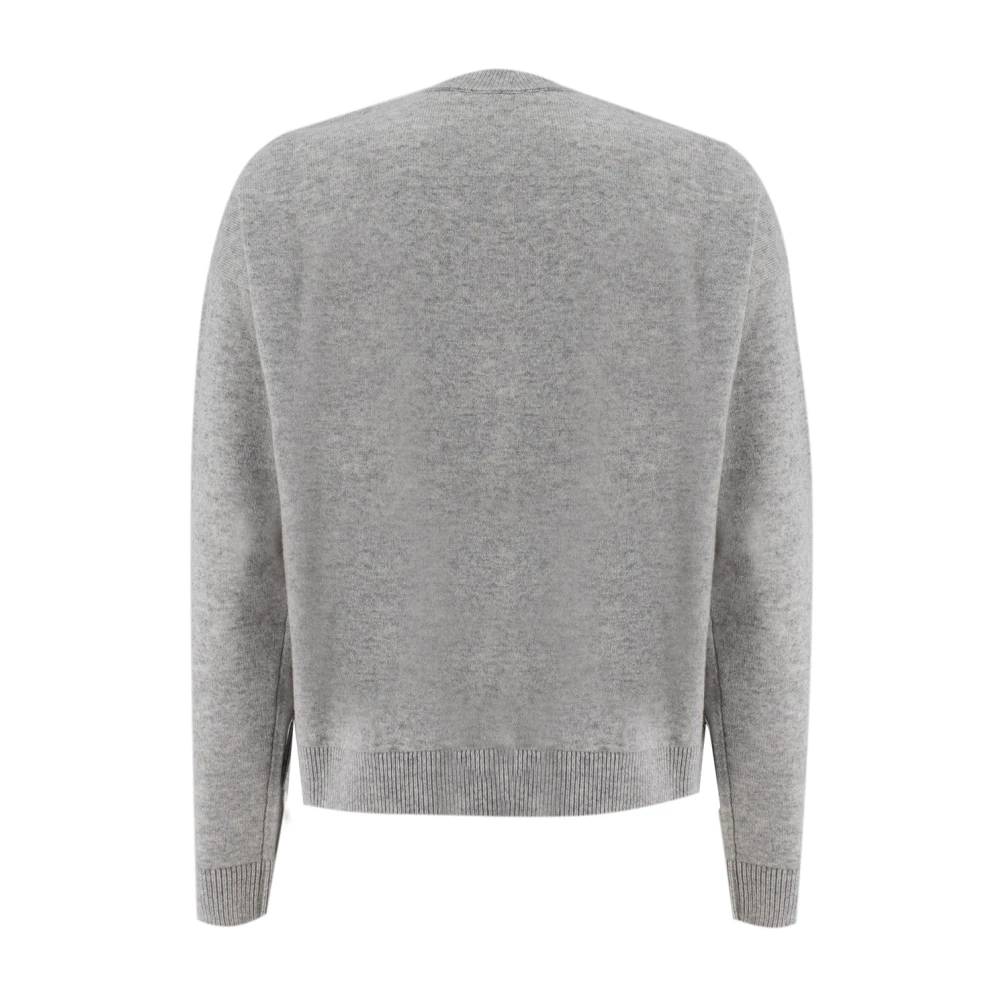 PESERICO Klassieke Jumper met Voorzak Gray Dames