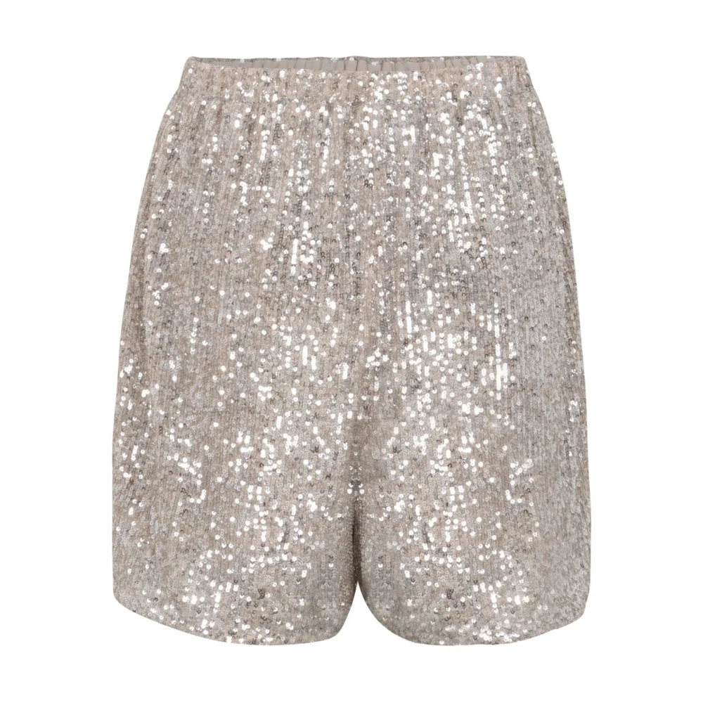 Cras Sequin Shorts Gray Dames