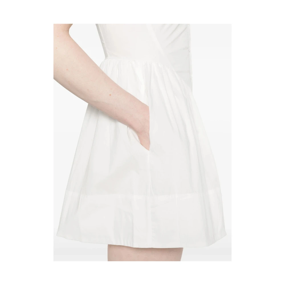 Frankies Bikinis Witte Mouwloze Jurk met V-hals en Zakken White Dames