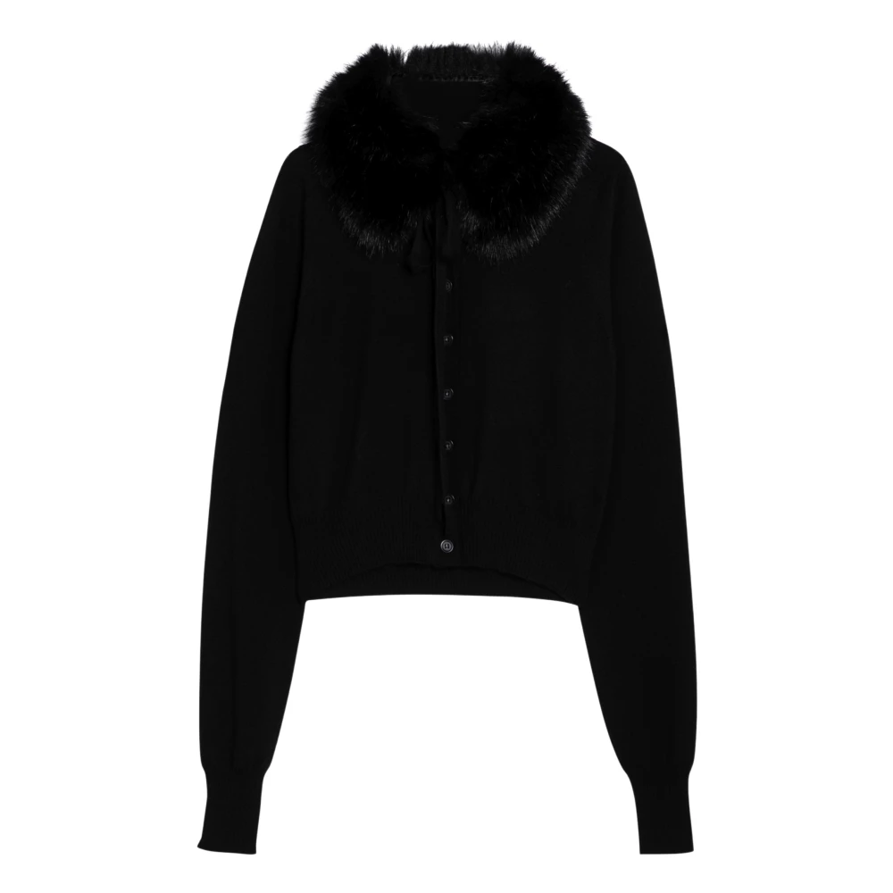 SPORTMAX Korte Cardigan Trui Black Dames