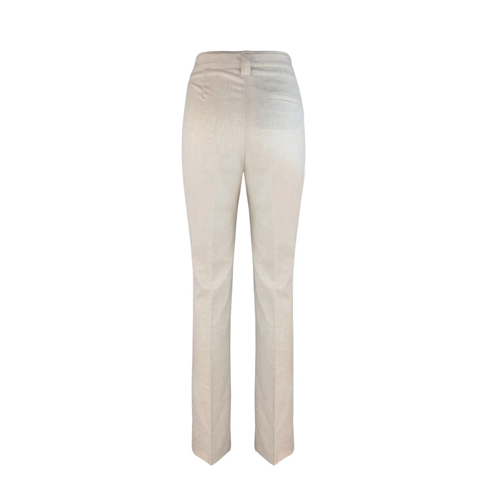 Liu Jo Beige Maatwerk Broek Melange Ontwerp Beige Dames