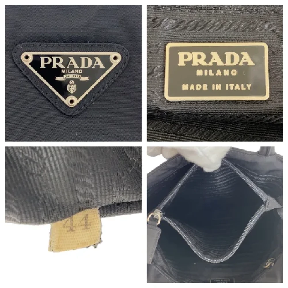 Prada Vintage Pre-owned Canvas totes Black Dames