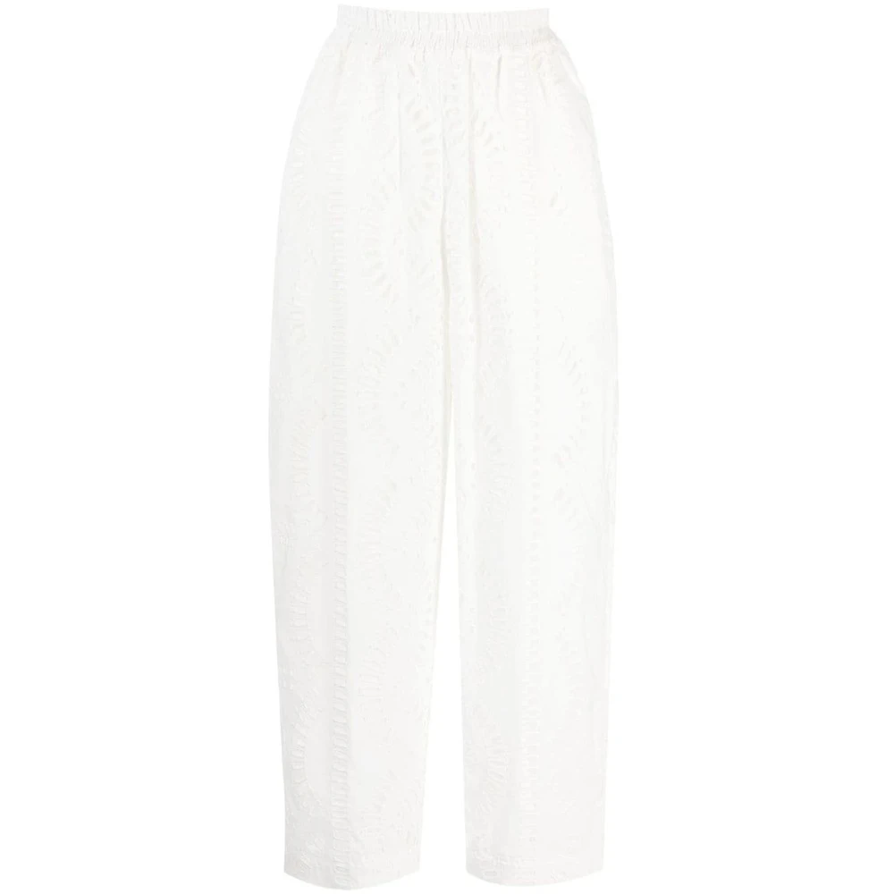 Charo Ruiz Ibiza Cropped Trousers White Dames