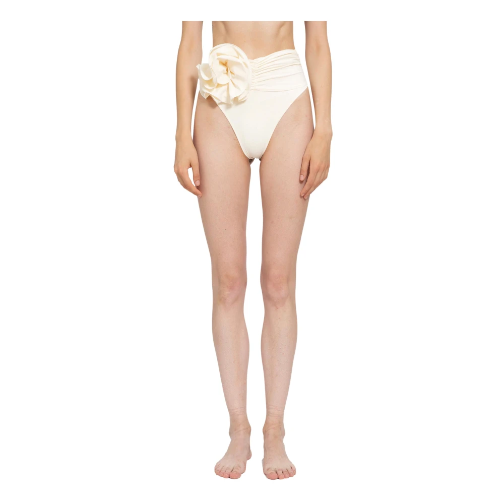 Magda Butrym Crème High-Waisted Swim Bottom White Dames