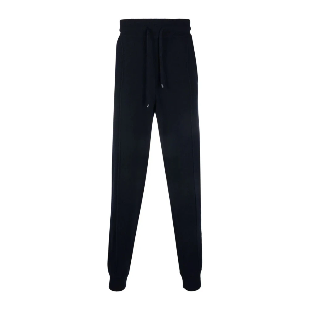 Malo Blauwe Wol Kasjmier Casual Broek Blue Heren