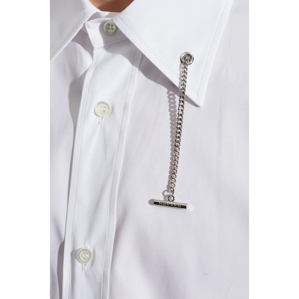 alexander mcqueen Katoenen overhemd White Heren