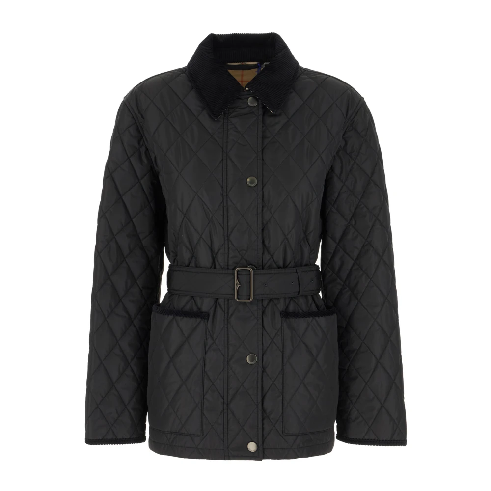 Burberry Black Chiltern Quilted Jacket - Female - Jackets - Xs - Jackets
