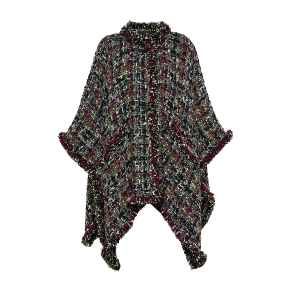 ETRO Groene Multicolor Franje Jas Multicolor Dames