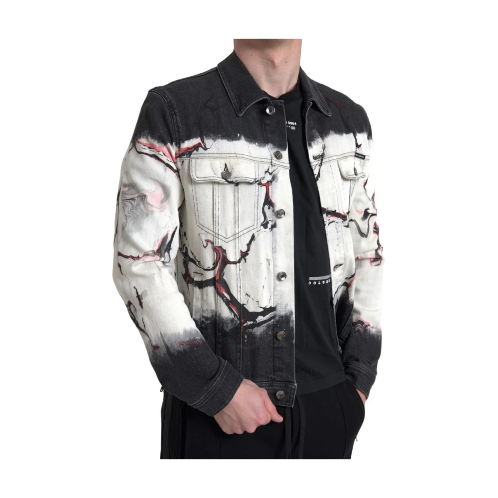 Dolce & Gabbana Multicolor Katoenen Stretch Denim Jack Multicolor Heren