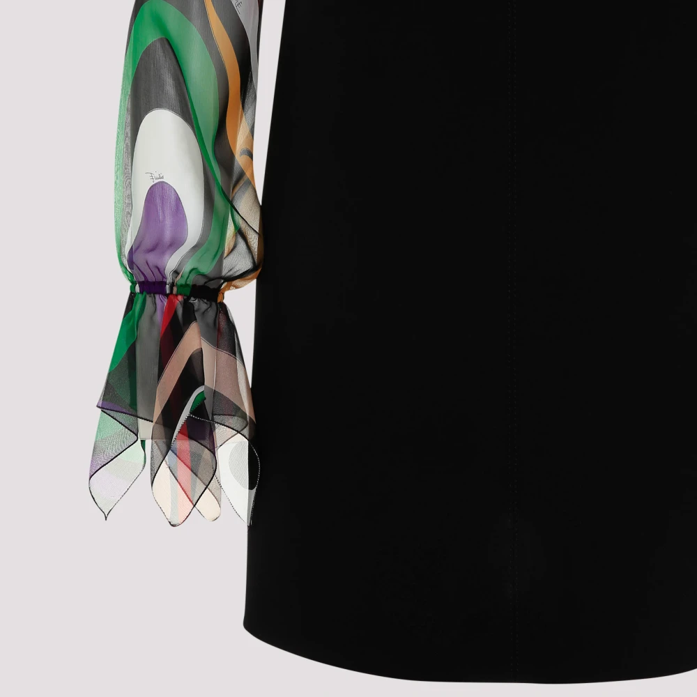 EMILIO PUCCI Elegante Nero Jurk voor Vrouwen Black Dames