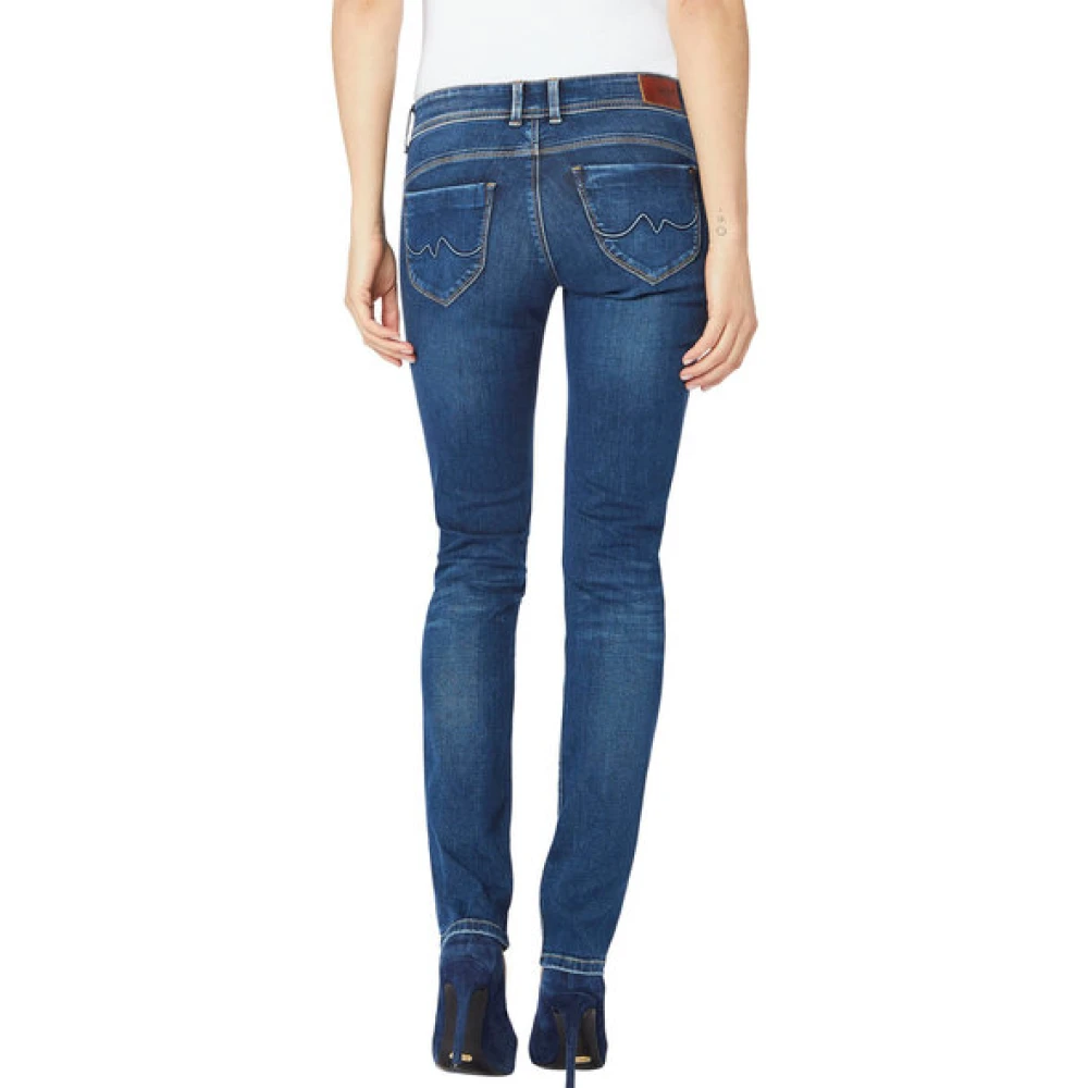 Pepe Jeans Donkere Denim Slim Fit Jeans Blue Dames