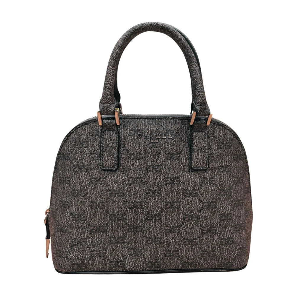 Gaëlle Paris Women's Black Eco Leather Crossbody Bag With Metal Logo