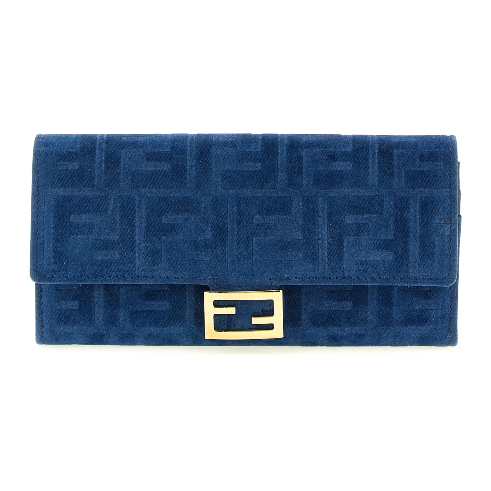 Fendi Women's Blue Continental Baguette Wallet On Chain - Wallets & Cardholders - One Size - Accessories