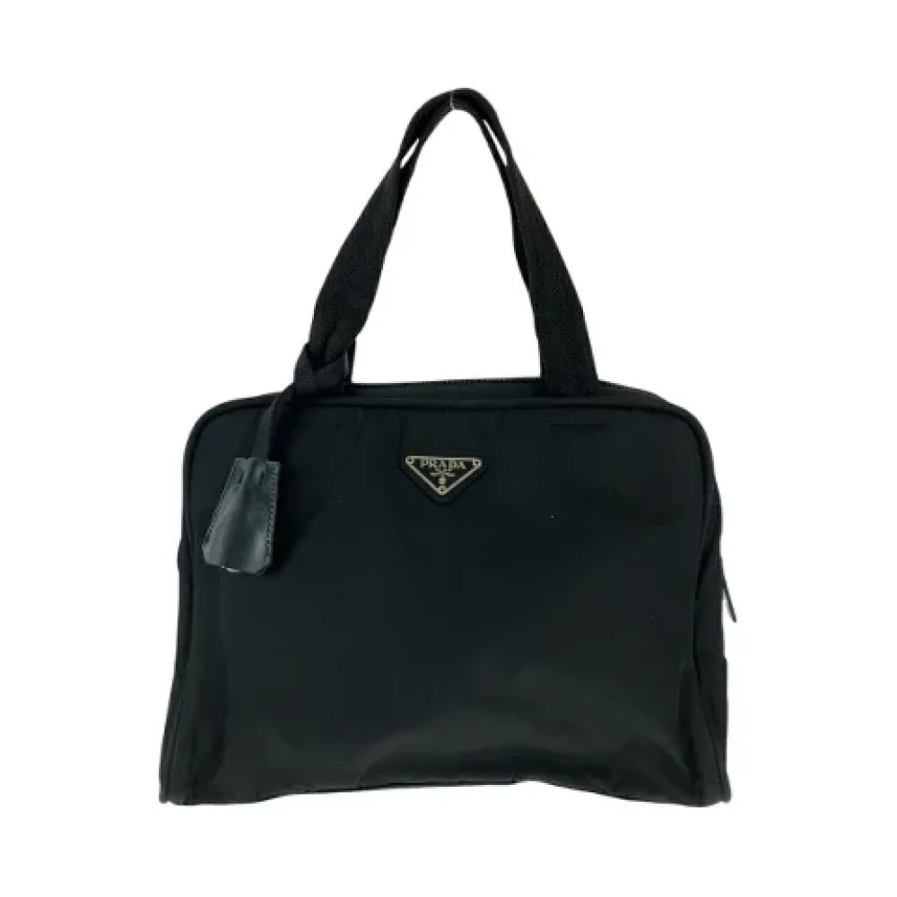 Prada Vintage Pre-owned Canvas handbags Black Dames