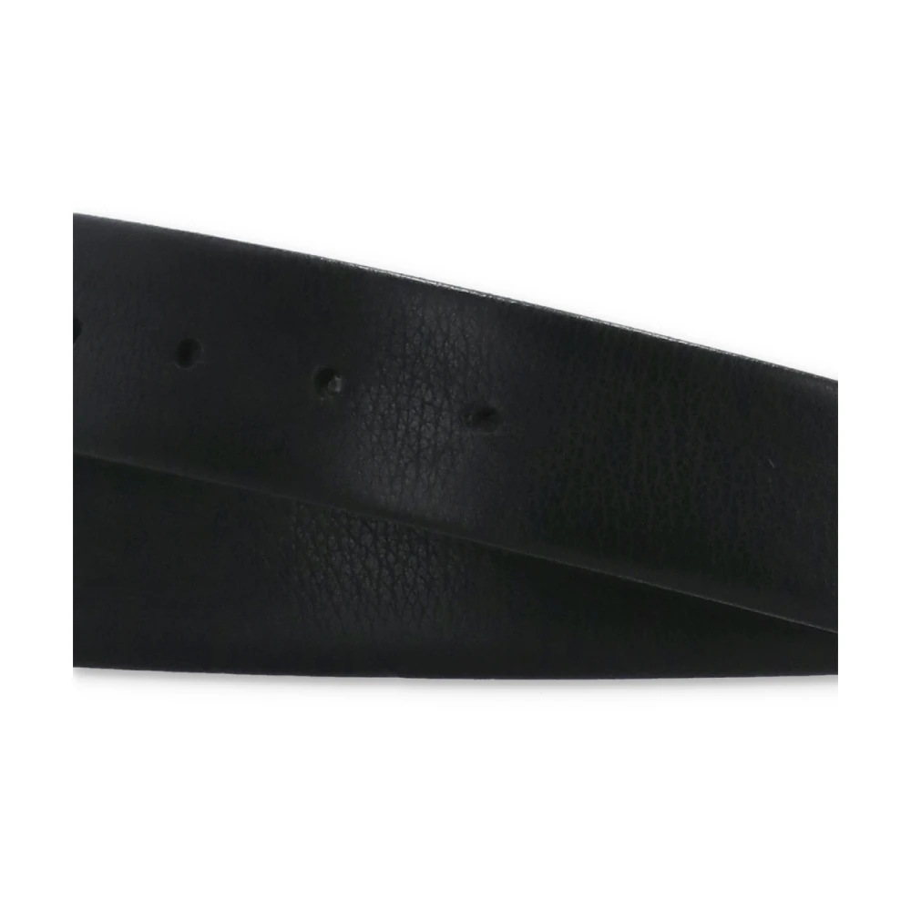Orciani Zwart Nubuck Leren Riem voor Mannen Black Heren