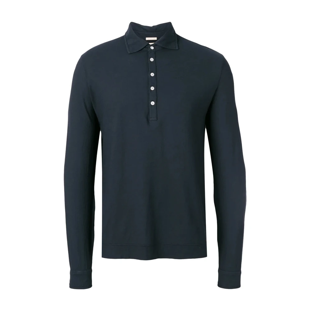 Massimo Alba Ischia Lange Mouw Polo Blue Heren