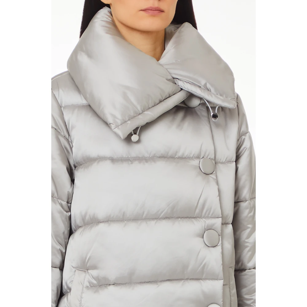 Liu Jo Lange Gewatteerde Jas Gray Dames
