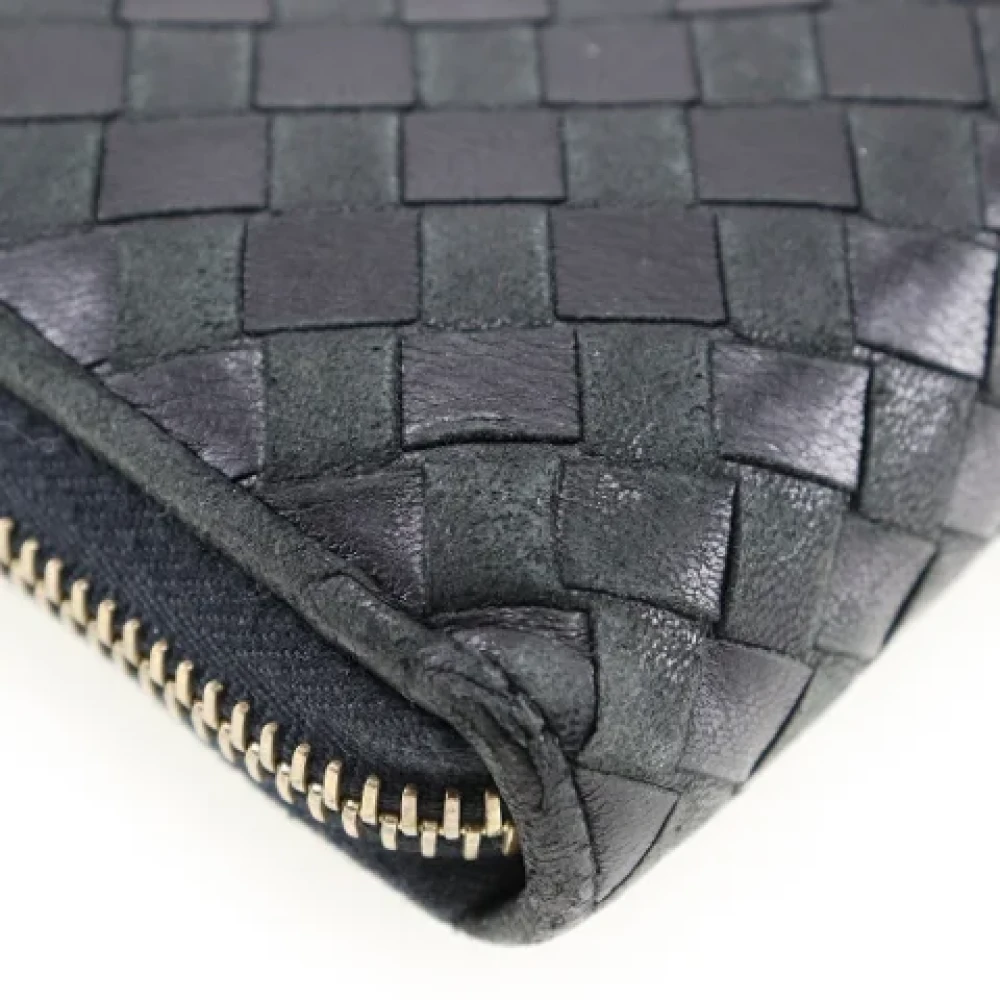 Bottega Veneta Vintage Pre-owned Leather wallets Black Dames