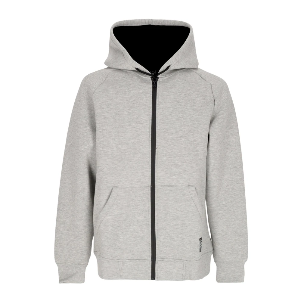 Propaganda Grijze Hooded Neopreen Jas Ritssluiting Gray Heren