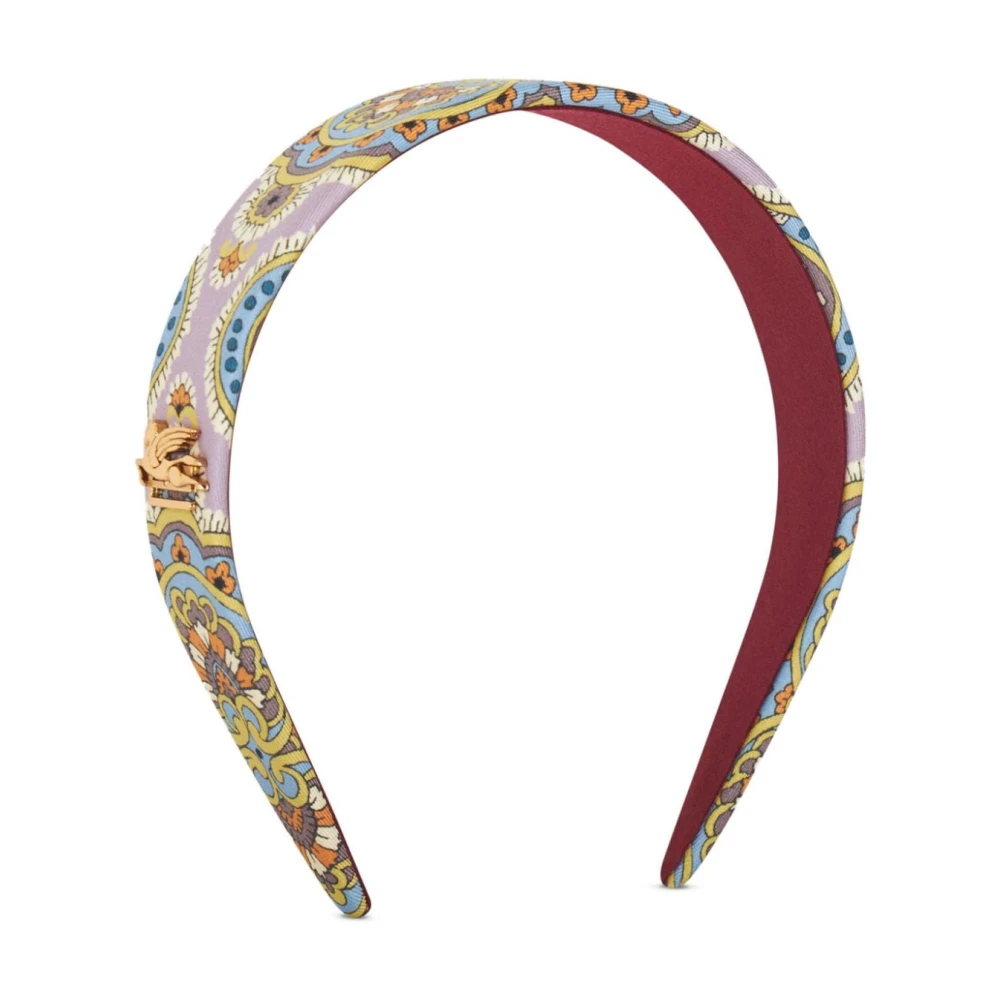 ETRO Paisley Bloemen Zijden Haarband Multicolor Dames