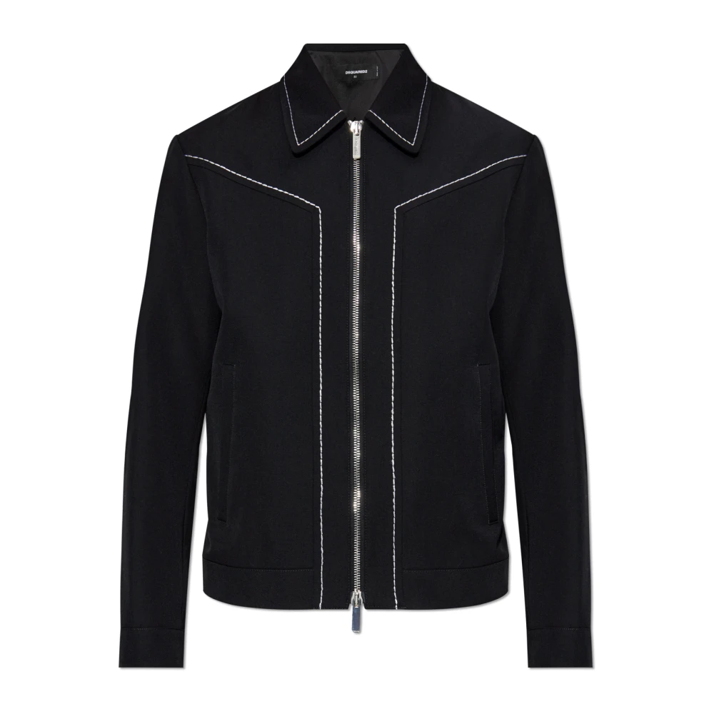 Dsquared2 Jas met decoratieve stiksels Black Heren