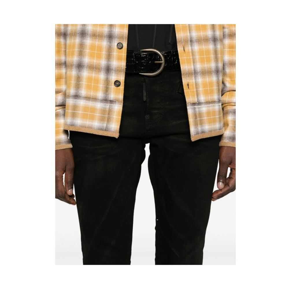 Dsquared2 Zwarte Klassieke Knoopsluiting Jeans Black Dames