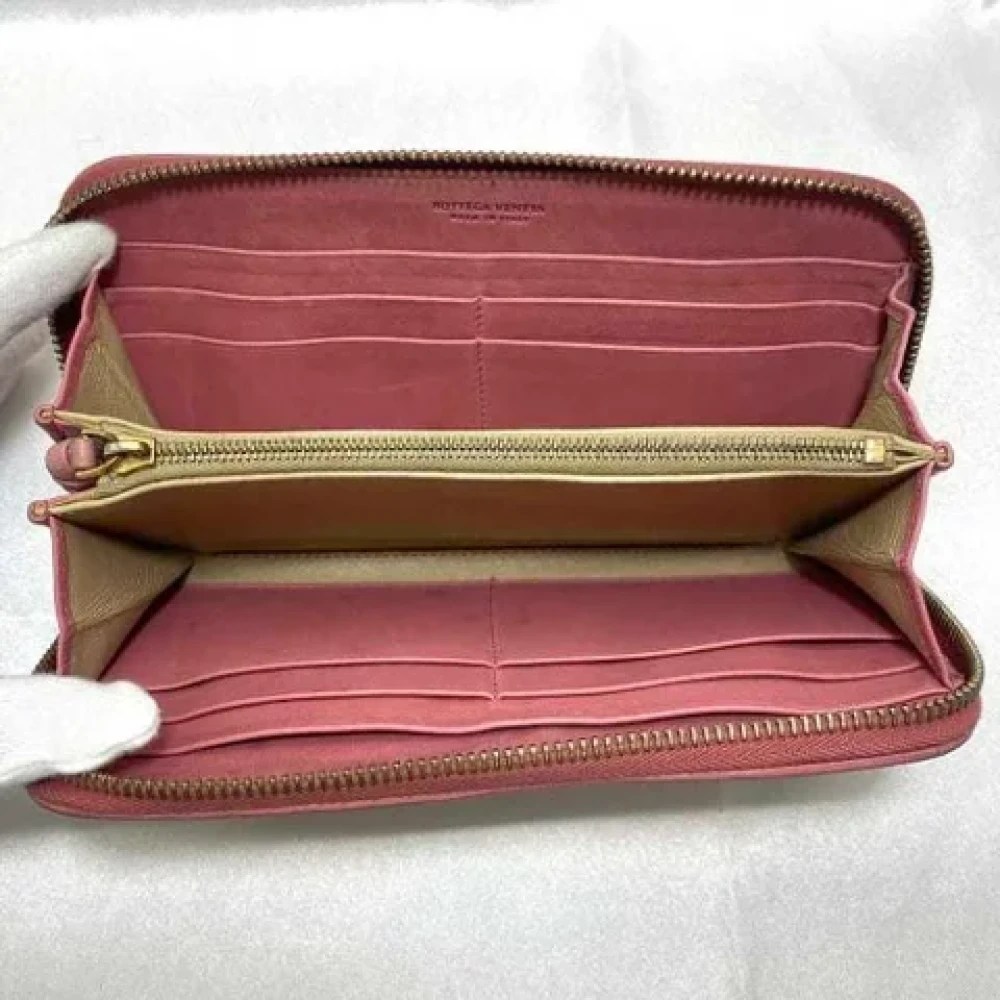 Bottega Veneta Vintage Pre-owned Leather wallets Pink Dames