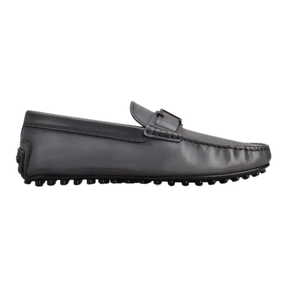 TOD S Vintage Leren Instappers voor Heren Black Heren Schoenen