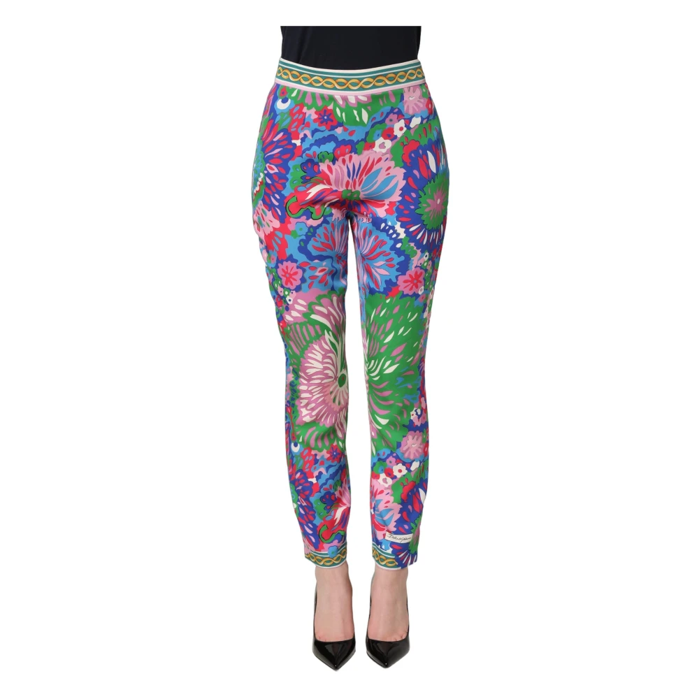 Dolce & Gabbana Women's Multicolor Floral Stretch Jersey Leggings - Leggings - Xs - Trousers
