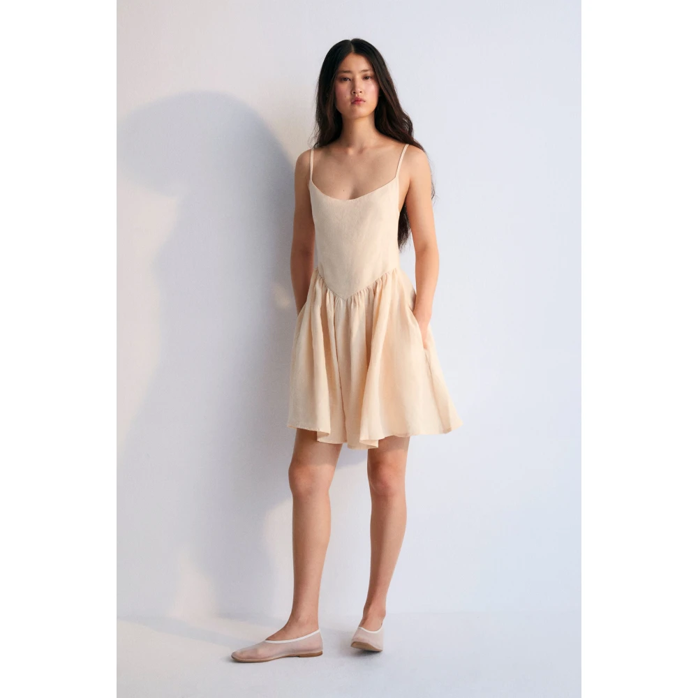 The New Society Hera Vrouw Korte Jurk Macadamia Beige Dames