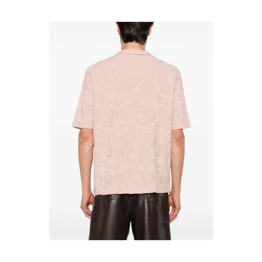 Roberto Collina Short Sleeve Shirts Pink Heren